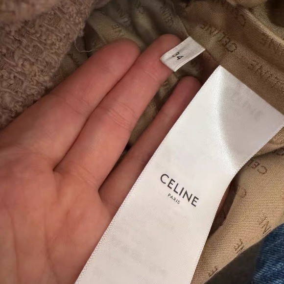 Authentic Celine Beige Tweed Blazer with Gold Buttons - Picture 3 of 7